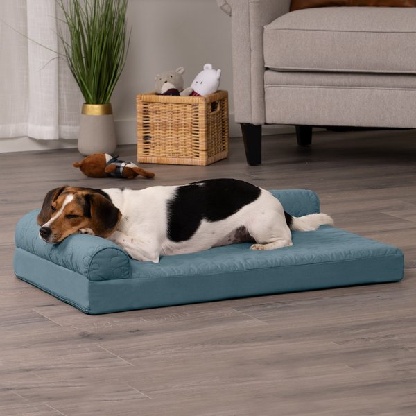FurHaven Paw-Quilted Full Support Deluxe Chaise Cat & Dog Bed with Removable Cover