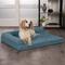 Show in main carousel: FurHaven Paw-Quilted Memory Top Deluxe Chaise Cat & Dog Bed with Removable Cover, Bluestone, Large slide 1 of 10