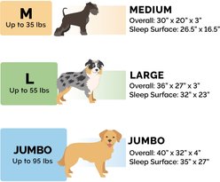 FurHaven Paw-Quilted Memory Top Deluxe Chaise Cat & Dog Bed with Removable Cover, Bluestone, Large slide 2 of 9