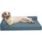 Show in main carousel: FurHaven Paw-Quilted Memory Top Deluxe Chaise Cat & Dog Bed with Removable Cover, Bluestone, Large slide 4 of 10