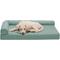 Show in main carousel: FurHaven Paw-Quilted Memory Top Deluxe Chaise Cat & Dog Bed with Removable Cover, Iceberg Green, Medium slide 4 of 10