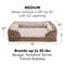 Show in main carousel: FurHaven Perfect Comfort Velvet Waves Full Support Sofa Dog & Cat Bed, Brownstone, Medium slide 5 of 10