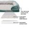 Show in main carousel: FurHaven Perfect Comfort Velvet Waves Full Support Sofa Dog & Cat Bed, Celadon Green, Large slide 6 of 10