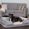 Show in main carousel: FurHaven Perfect Comfort Velvet Waves Full Support Sofa Dog & Cat Bed, Granite Gray, Jumbo slide 1 of 10