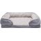 Show in main carousel: FurHaven Perfect Comfort Velvet Waves Full Support Sofa Dog & Cat Bed, Granite Gray, Large slide 3 of 10