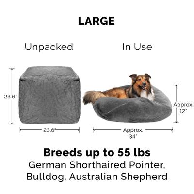 FurHaven Plush Ball Pillow Dog Bed with Removable Cover