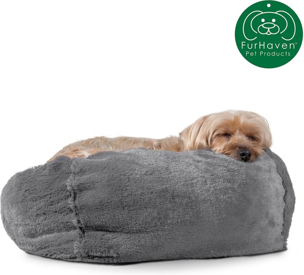 FurHaven Plush Ball Pillow Dog Bed with Removable Cover