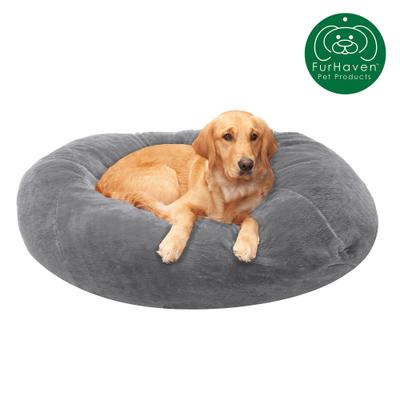 FurHaven Plush Ball Pillow Dog Bed with Removable Cover