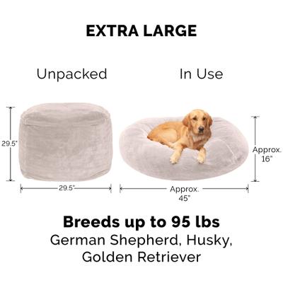 FurHaven Plush Ball Pillow Dog Bed with Removable Cover