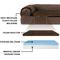 Show in main carousel: FurHaven Plush Deluxe Chaise Cooling Gel Cat & Dog Bed with Removable Cover, Sable Brown, Large slide 5 of 10