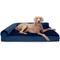 Show in main carousel: FurHaven Plush Deluxe Chaise Memory Top Cat & Dog Bed with Removable Cover, Deep Sapphire, Jumbo Plus slide 4 of 10