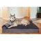 Show in main carousel: FurHaven Plush Deluxe Chaise Memory Top Cat & Dog Bed with Removable Cover, Platinum Gray, Jumbo slide 1 of 11