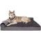 Show in main carousel: FurHaven Plush Deluxe Chaise Memory Top Cat & Dog Bed with Removable Cover, Platinum Gray, Jumbo slide 5 of 11