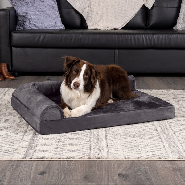 FurHaven Plush Deluxe Chaise Orthopedic Cat & Dog Bed with Removable Cover