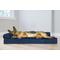 Show in main carousel: FurHaven Plush Deluxe Chaise Orthopedic Cat & Dog Bed with Removable Cover, Deep Sapphire, Jumbo slide 1 of 11