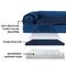 Show in main carousel: FurHaven Plush Deluxe Chaise Orthopedic Cat & Dog Bed with Removable Cover, Deep Sapphire, Large slide 5 of 11