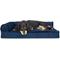 Show in main carousel: FurHaven Plush Deluxe Chaise Orthopedic Cat & Dog Bed with Removable Cover, Deep Sapphire, Medium slide 1 of 11