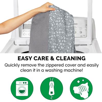 Show full view: FurHaven Plush Fur & Almond Print Orthopedic Deluxe L-Chaise Sofa Cat & Dog Bed, Gray Almonds, Jumbo Plus slide 9 of 10