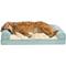 Show in main carousel: FurHaven Plush Fur & Diamond Print Nest-Top Cooling Gel Orthopedic Cat & Dog Bed with Removable Cover, Aqua, Jumbo slide 4 of 9