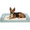 Show in main carousel: FurHaven Plush Fur & Diamond Print Nest-Top Cooling Gel Orthopedic Cat & Dog Bed with Removable Cover, Aqua, Large slide 5 of 10