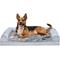 Show in main carousel: FurHaven Plush Fur & Diamond Print Nest-Top Cooling Gel Orthopedic Cat & Dog Bed with Removable Cover, Gray, Large slide 4 of 9