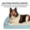 Show in main carousel: FurHaven Plush Fur & Diamond Print Nest-Top Orthopedic Sofa Cat & Dog Bed, Aqua, Large slide 8 of 9