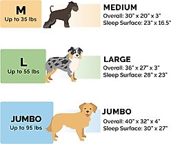 FurHaven Plush Fur & Diamond Print Nest-Top Orthopedic Sofa Cat & Dog Bed, Gray, Large slide 2 of 9