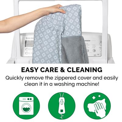 Show full view: FurHaven Plush Fur & Diamond Print Nest-Top Orthopedic Sofa Cat & Dog Bed, Gray, Large slide 9 of 10