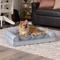 Show in main carousel: FurHaven Plush Fur & Diamond Print Nest-Top Orthopedic Sofa Cat & Dog Bed, Gray, Medium slide 1 of 9