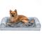 Show in main carousel: FurHaven Plush Fur & Diamond Print Nest-Top Orthopedic Sofa Cat & Dog Bed, Gray, Medium slide 4 of 9
