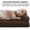 Show in main carousel: FurHaven Plush & Suede Bolster Dog Bed with Removable Cover, Espresso, Jumbo slide 5 of 9