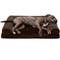 Show in main carousel: FurHaven Plush & Suede Convolute Orthopedic Bolster Cat & Dog Bed with Removable Cover & Liner, Espresso, Large slide 4 of 10
