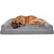Show in main carousel: FurHaven Plush & Suede Convolute Orthopedic Bolster Cat & Dog Bed with Removable Cover & Liner, Gray, Jumbo Plus slide 4 of 10