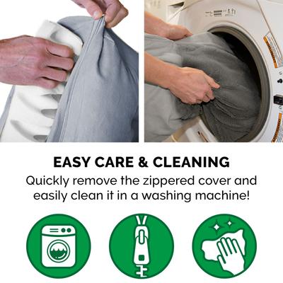 Show full view: FurHaven Plush & Suede Convolute Orthopedic Bolster Cat & Dog Bed with Removable Cover & Liner, Gray, Medium slide 8 of 10