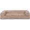 Show in main carousel: FurHaven Plush & Suede Cooling Gel Bolster Dog Bed with Removable Cover, Almondine, Medium slide 4 of 11