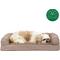 Show in main carousel: FurHaven Plush & Suede Cooling Gel Bolster Dog Bed with Removable Cover, Almondine, Medium slide 5 of 11