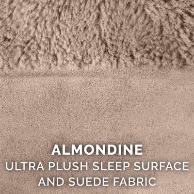 Show full view: FurHaven Plush & Suede Cooling Gel Bolster Dog Bed with Removable Cover, Almondine, Medium slide 10 of 11