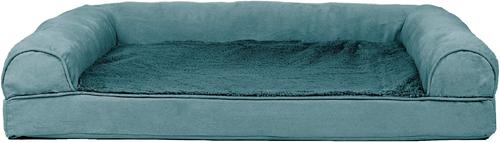 Show full view: FurHaven Plush & Suede Cooling Gel Bolster Dog Bed with Removable Cover, Deep Pool, Large slide 4 of 11