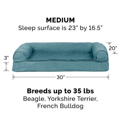 Show full view: FurHaven Plush & Suede Cooling Gel Bolster Dog Bed with Removable Cover, Deep Pool, Medium slide 5 of 10