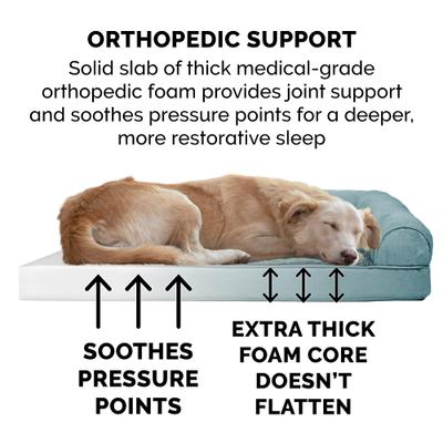 Show full view: FurHaven Plush & Suede Full Support Sofa Dog & Cat Bed, Deep Pool, Jumbo Plus slide 8 of 11