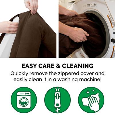 Show full view: FurHaven Plush & Suede Full Support Sofa Dog & Cat Bed, Espresso, Medium slide 8 of 10