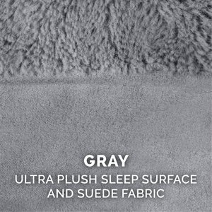 FurHaven Plush & Suede Full Support Sofa Dog & Cat Bed, Gray, Jumbo Plus