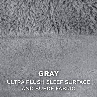 Show full view: FurHaven Plush & Suede Full Support Sofa Dog & Cat Bed, Gray, Large slide 9 of 10