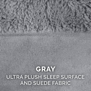 FurHaven Plush & Suede Full Support Sofa Dog & Cat Bed, Gray, Medium