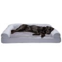 FurHaven Plush & Suede Full Support Sofa Dog & Cat Bed, Gray, Jumbo Plus