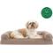 Show in main carousel: FurHaven Plush & Suede Orthopedic Sofa Cat & Dog Bed, Almondine, Medium slide 4 of 11