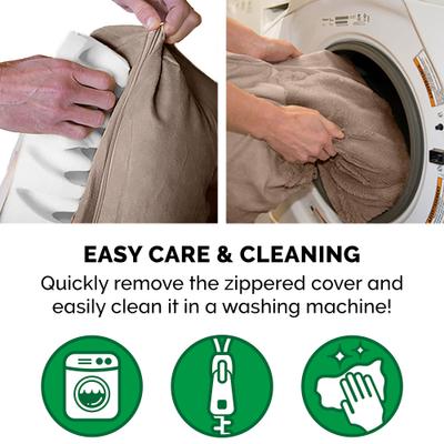 Show full view: FurHaven Plush & Suede Orthopedic Sofa Cat & Dog Bed, Almondine, Medium slide 8 of 11