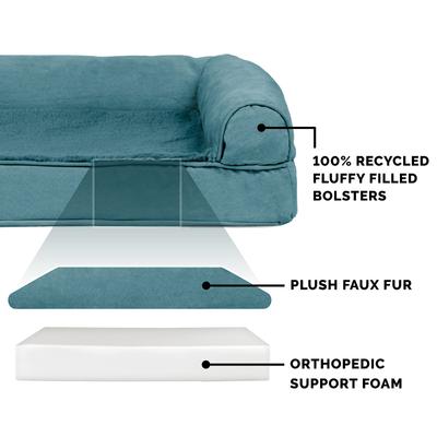 Show full view: FurHaven Plush & Suede Orthopedic Sofa Cat & Dog Bed, Deep Pool, Jumbo Plus slide 6 of 11