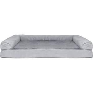 FurHaven Plush & Suede Orthopedic Sofa Cat & Dog Bed, Gray, Jumbo