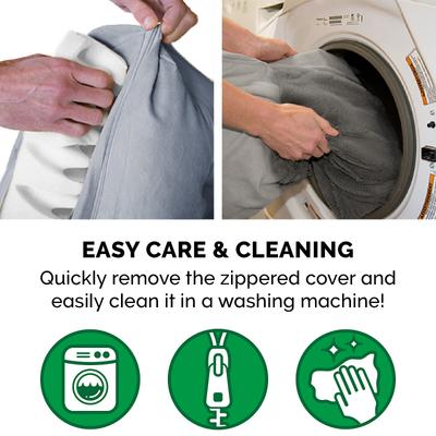 Show full view: FurHaven Plush & Suede Orthopedic Sofa Cat & Dog Bed, Gray, Medium slide 8 of 11